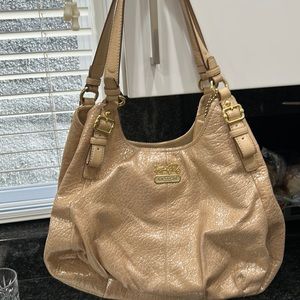 Coach gold shimmer purse